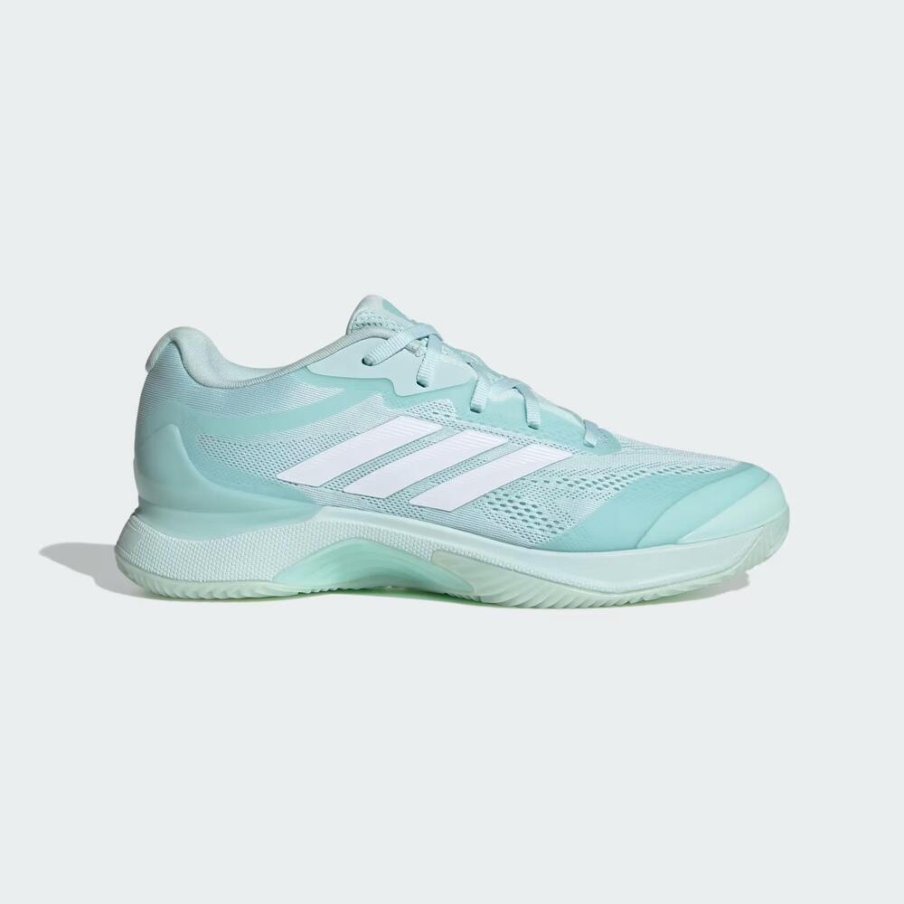 NEW ADIDAS women's avacourt 3 clay tennis shoes in aqua
